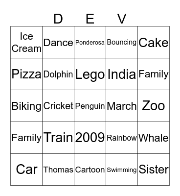 Happy Birthday Bingo Card