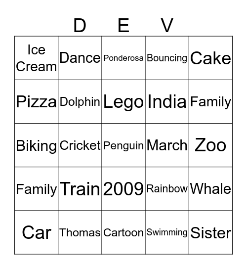 Happy Birthday Bingo Card