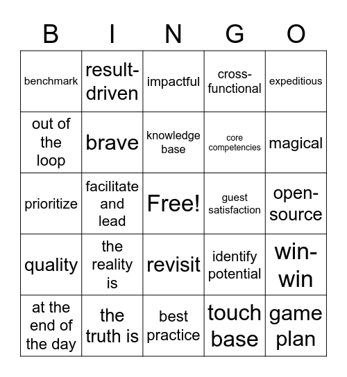 Tech Bingo Card