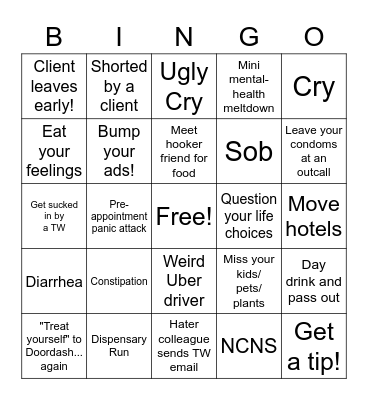 Touring Bingo! Bingo Card