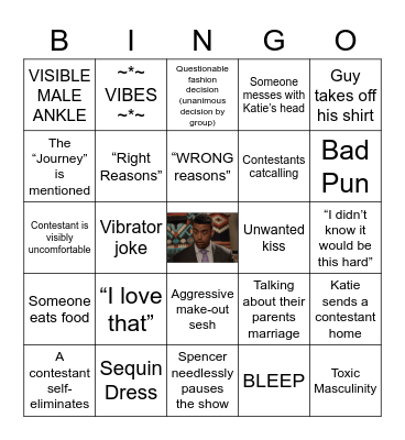 Bachelorette Bingo! Bingo Card