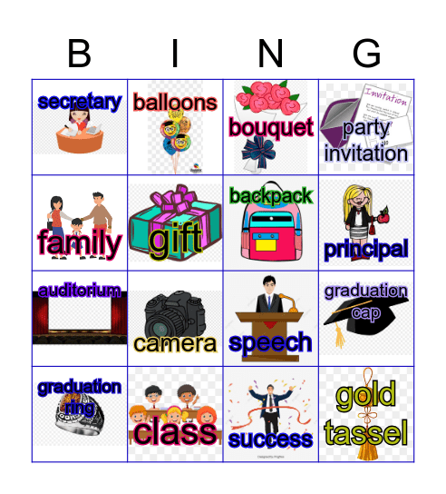 Graduation Bingo Card