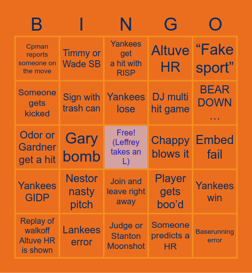 Lankees Discord Bingo Card