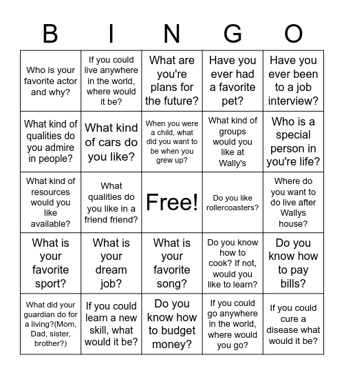 Bingo Card