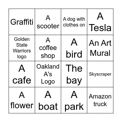 OAK CEA Walking BINGO Card