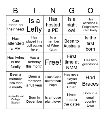 Bermuda Run Love Boat Bingo Card