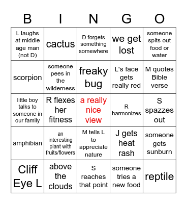 Random Bingo Card