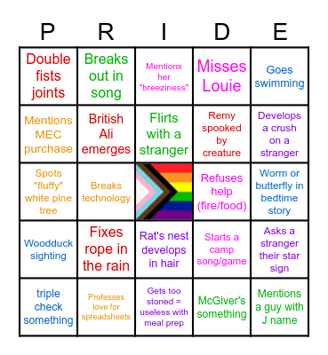 QUEER BINGO: PORTAGE EDITION Bingo Card