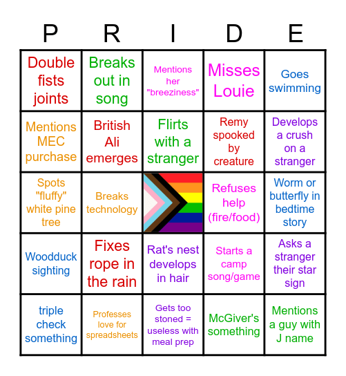 QUEER BINGO: PORTAGE EDITION Bingo Card