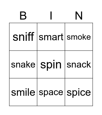 Bingo! Bingo Card