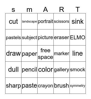 SmART Bingo Card