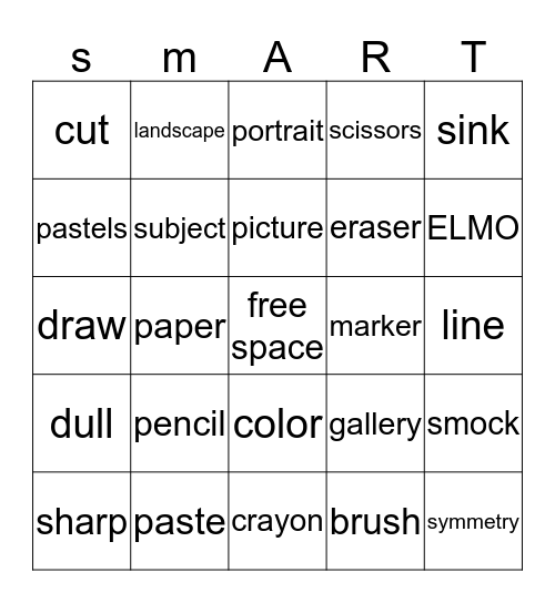 SmART Bingo Card