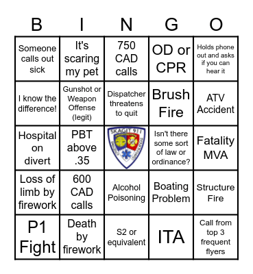 4th of July 2021 Bingo Card