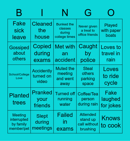Funny Bingo Card