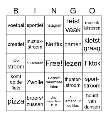 Kennismaking van der Capellen Bingo Card