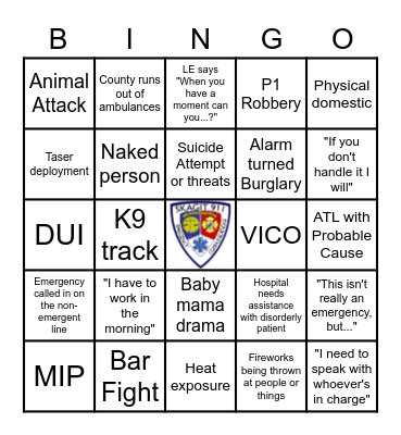 Skagit 911 4th of July Bingo Card