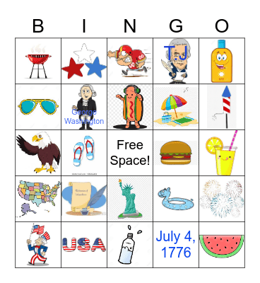 USA/Summer Bingo! Bingo Card