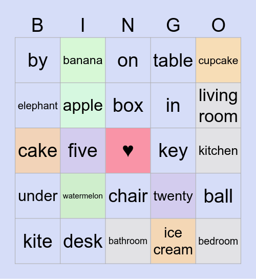 複習Bingo！兩條線開學給10點！ Bingo Card
