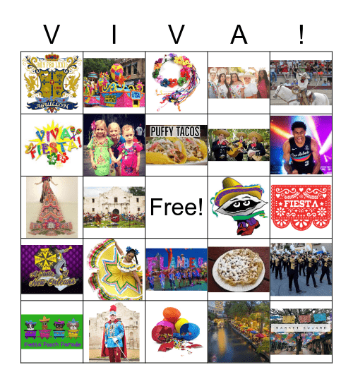 FIESTA SA! Bingo Card