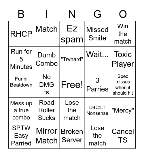 The World Over Heaven - Boxing Bingo Card