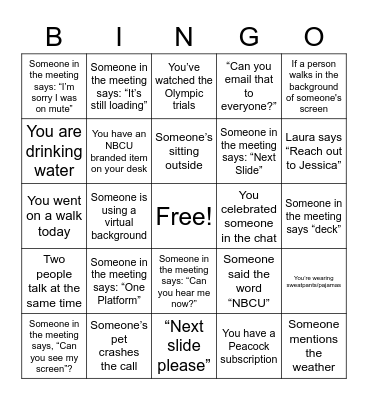 June AP All Hands Bingo Card