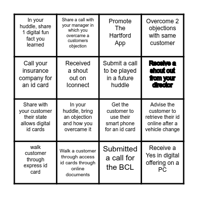 Digital Bingo Card