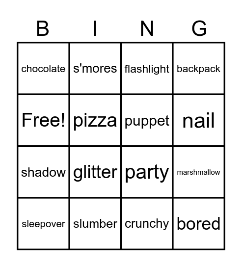 Amelia Bedelia Bingo Card