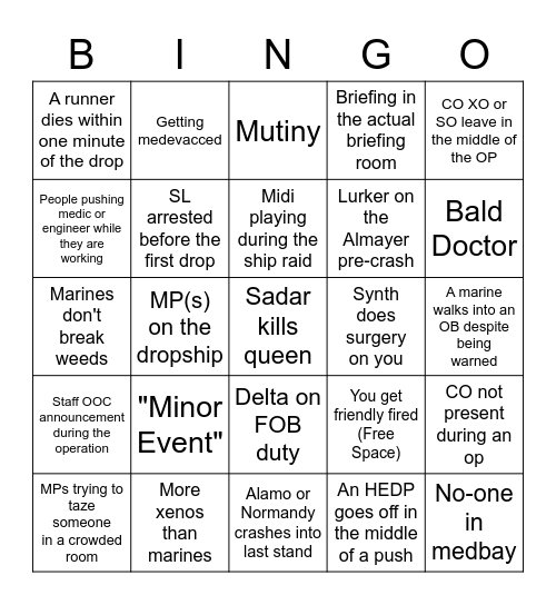 CM-SS13 Bingo Reprise (2021) Bingo Card