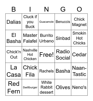Summer 2021 EATS Bingo Card