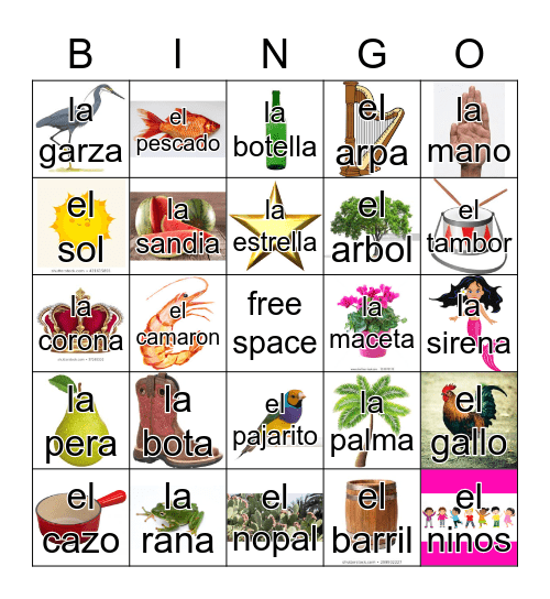 Loteria Mi Pueblito Bingo Card