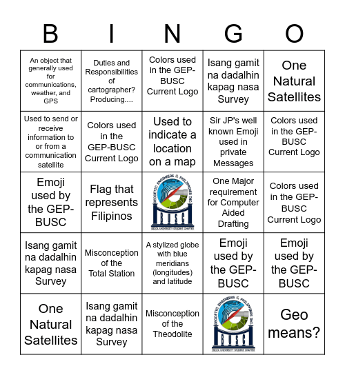 GEP-BUSC World Emoji's Day BINGO Card