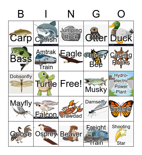 River Bingo Card