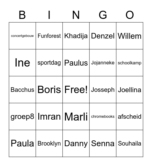 Ontdekkingsreizigers Bingo Card