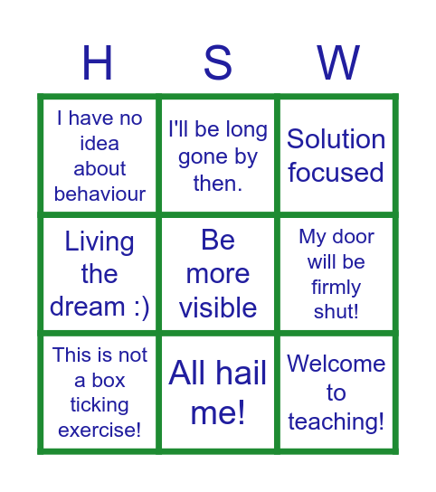 If you get a full card you must stand up and SHOUT BINGO! If you don't the drinks are on you. Bingo Card