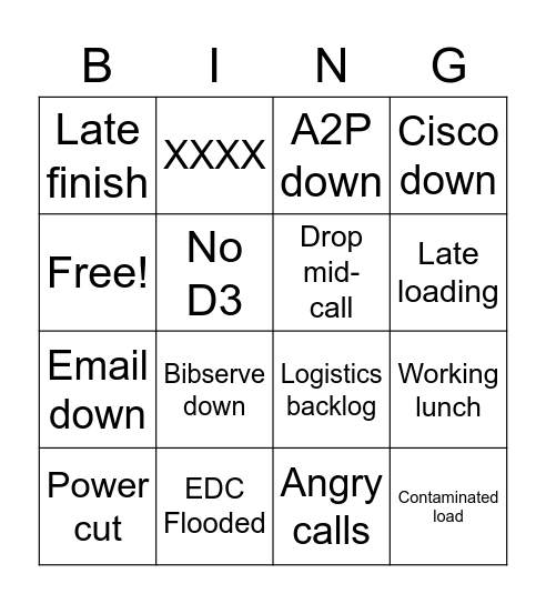 CSC Bingo Card