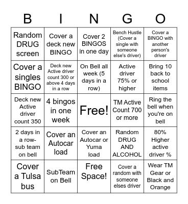 Deck New BINGO Card