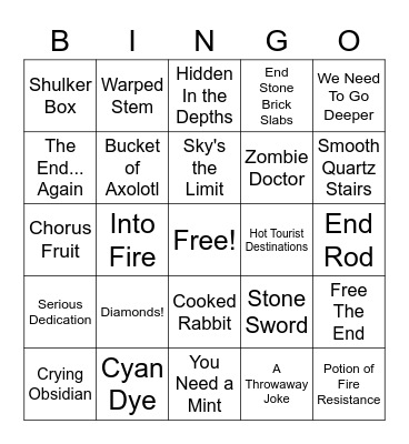 Eret Cult Bingo (Test) Bingo Card