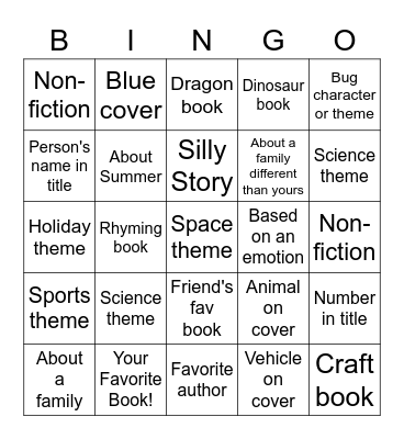 K-2 Bingo Card
