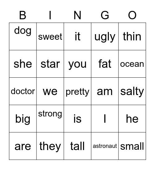 Review! Bingo Card