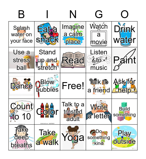 Coping Skills Bingo! Bingo Card