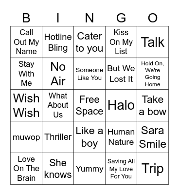 Music Bingo 2020 Bingo Card