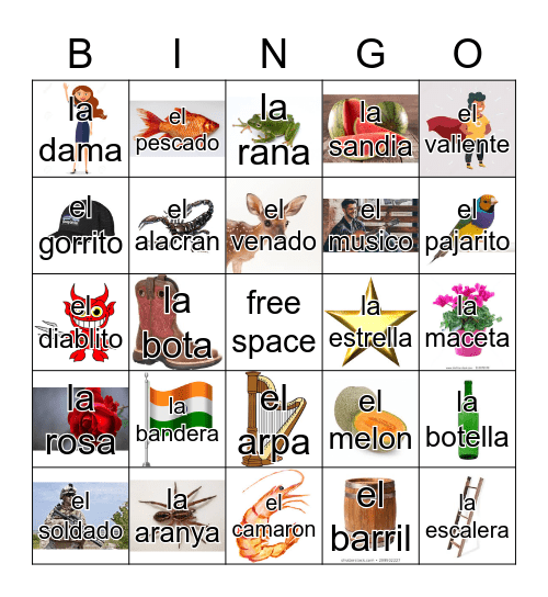 Loteria Mi Pueblito Bingo Card