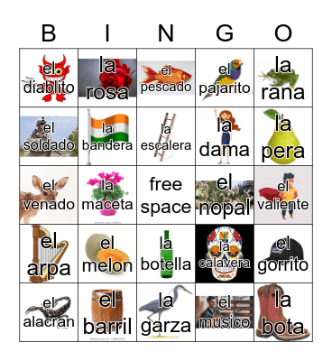 Loteria Mi Pueblito Bingo Card