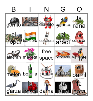 Loteria Mi Pueblito Bingo Card