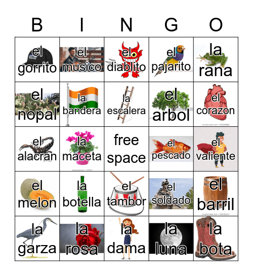 Loteria Mi Pueblito Bingo Card