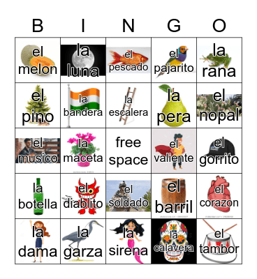 Loteria Mi Pueblito Bingo Card