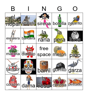 Loteria Mi Pueblito Bingo Card