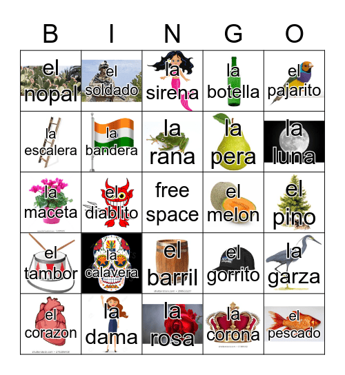 Loteria Mi Pueblito Bingo Card