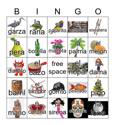 Loteria Mi Pueblito Bingo Card
