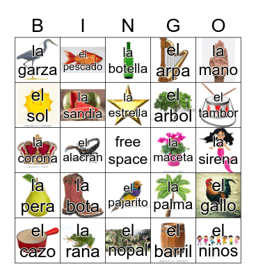 Loteria Mi Pueblito Bingo Card